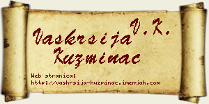 Vaskrsija Kuzminac vizit kartica